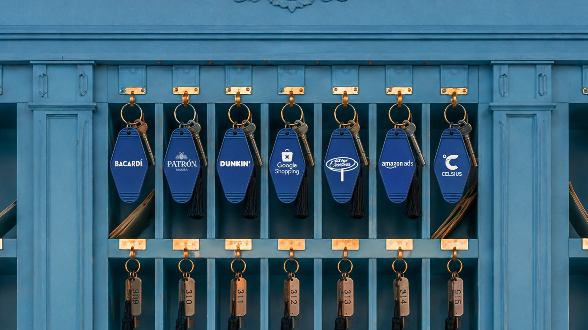 Key wall with partner keys